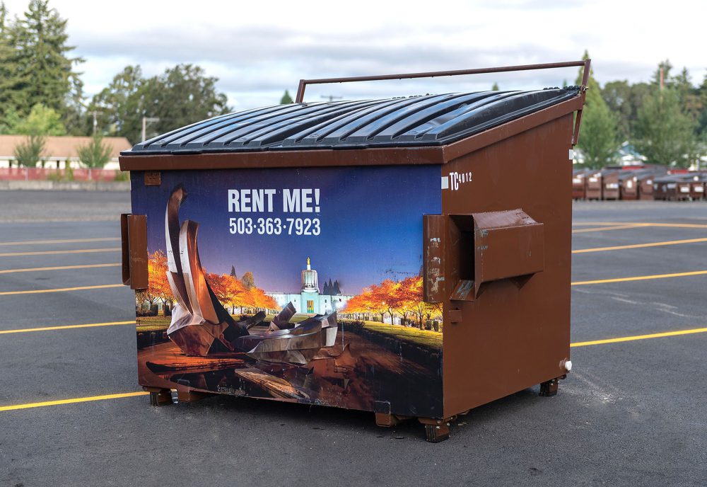 front load container parking lot