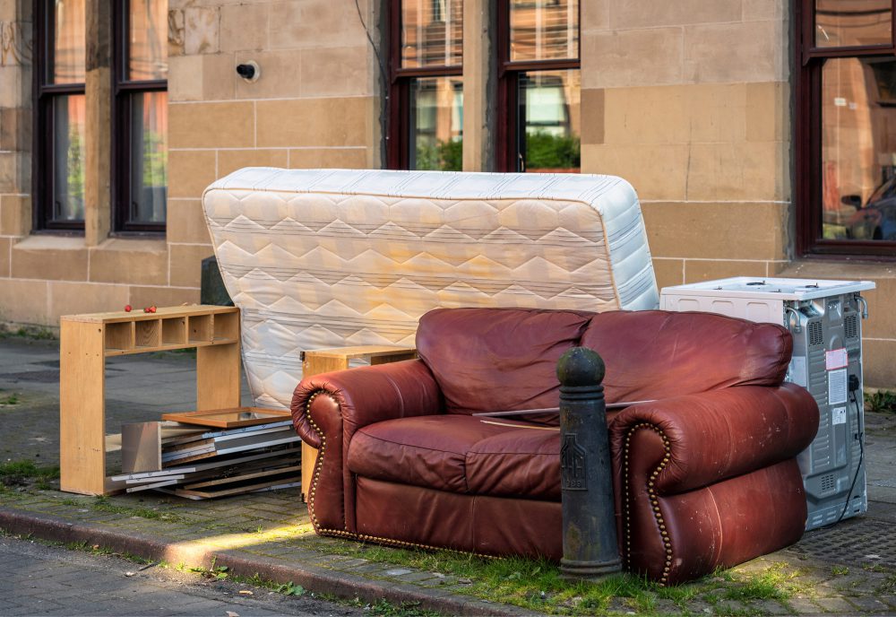 street curb household bulk trash